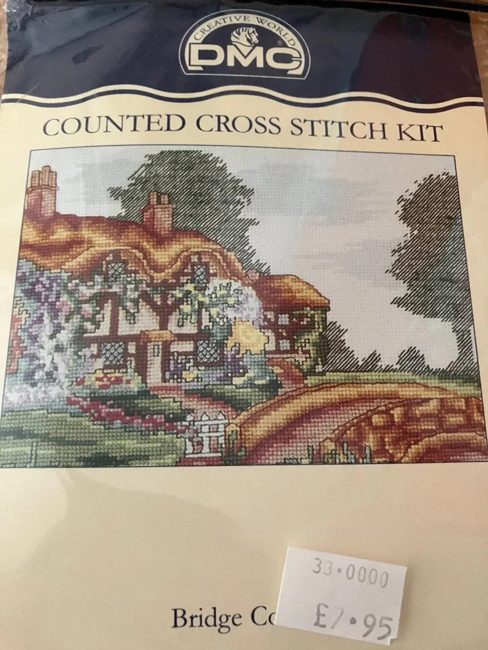 DMC counted cross stitch kit English cottage scene Made in England 7x5